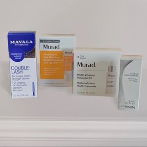 Variety of skincare and beauty items - New